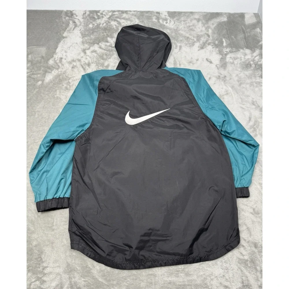 Vintage Nike Jacket Youth Large 14-16 Green Windbreaker Center Swoosh 90s Y2K